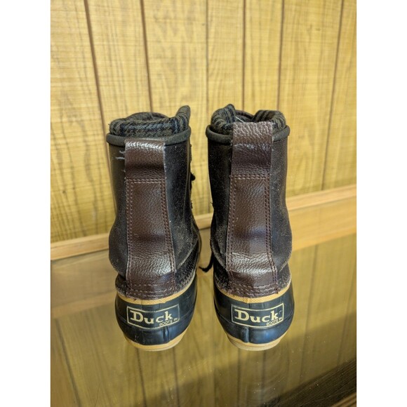 The Original Duck Boots Men's Snow Boots Size 5 Brown Flannel Lined Steel Shank - Picture 4 of 9